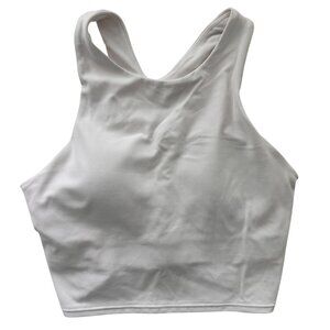 Athleta White Conscious Crop Bikini Athletic Sports Top S mall A-C